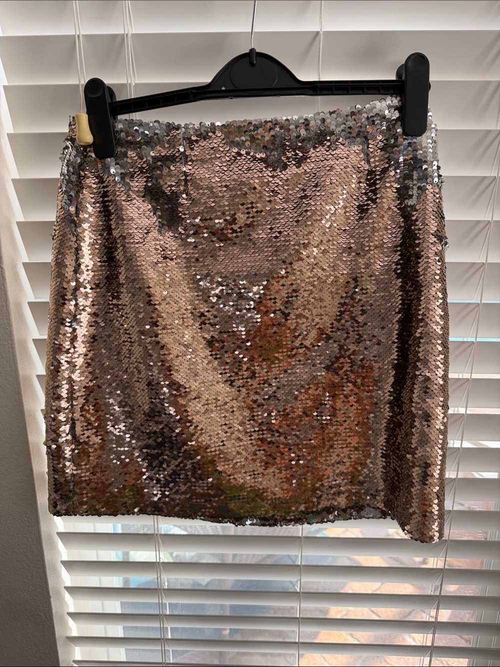 GB girls Rose Gold Sequin Mini Skirt